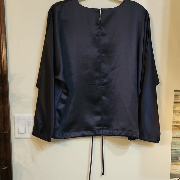 Portsaid Navy Blouse With Drawstring - Picture 4 of 7